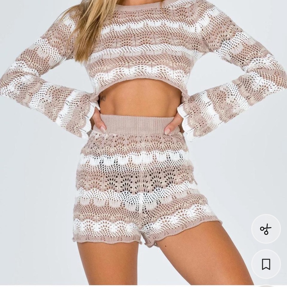 Princess Polly Beige and White Knit Set